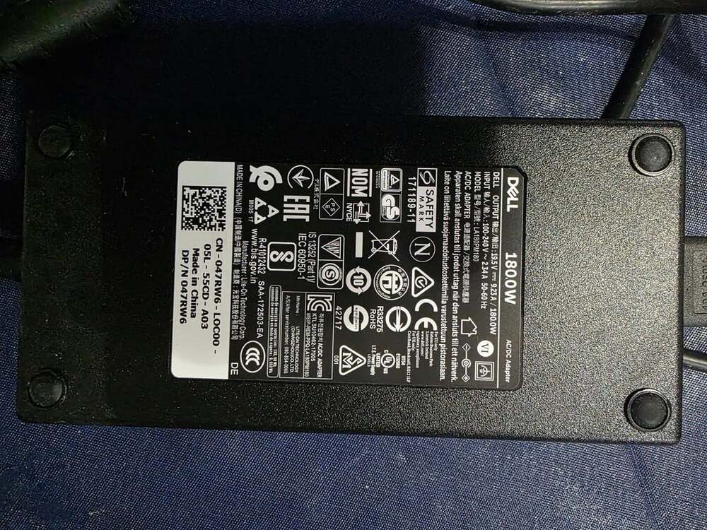 Dell 180W 19.5V AC adapter power charger LA180PM180